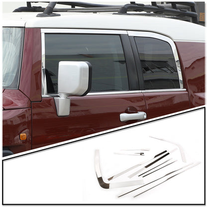 For Toyota FJ Cruiser 07-21 Silver Steel Lower Window Strip Sill Molding Trim US 1