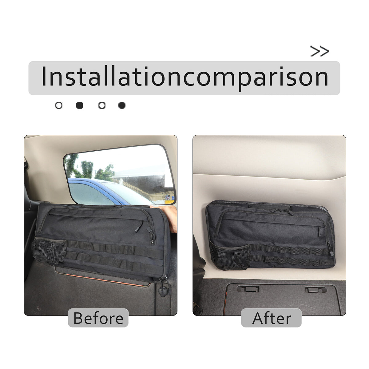 Car Trunk Right Side Window Storage Bag Tool Bag For Hummer H3 2005-2009 4