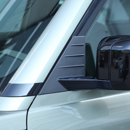 Matte Real Carbon Fiber Window Triangle A-Pillar Cover For LR Defender 2020-24 2