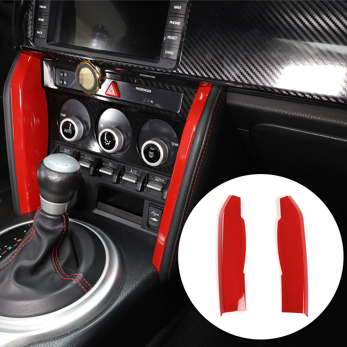 Spoprts Red ABS Interior Full Trim Set For Toyota GT86 Subaru BRZ 2012-2020 6
