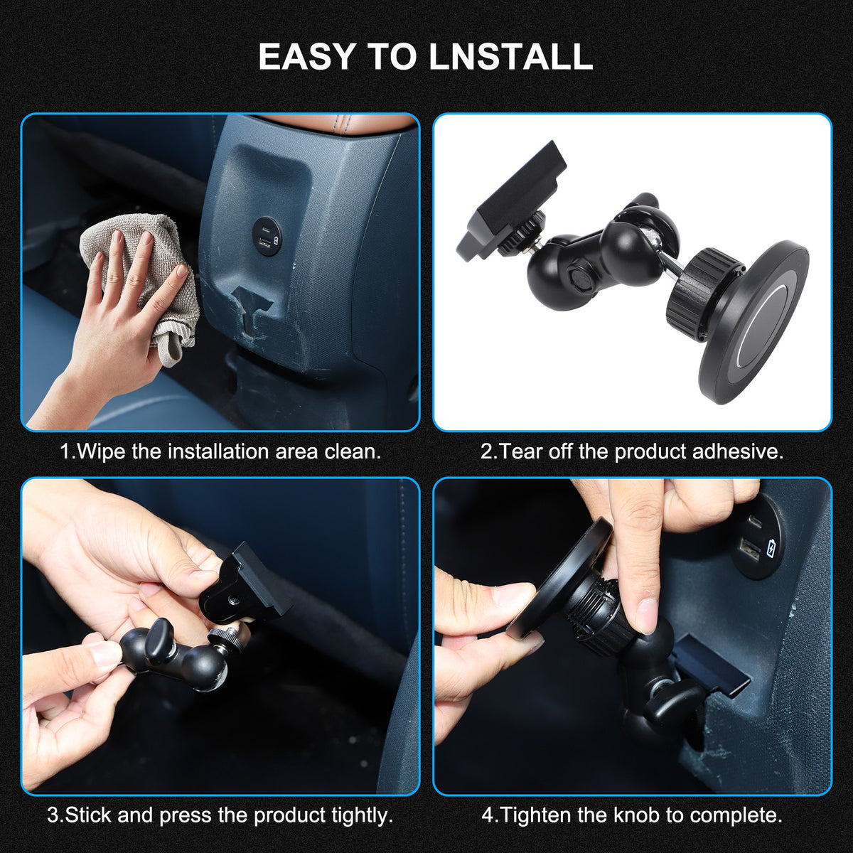 Magnetic Rear Seat Extendable Phone Mount Bracket For Ford Maverick 2022+ US 21