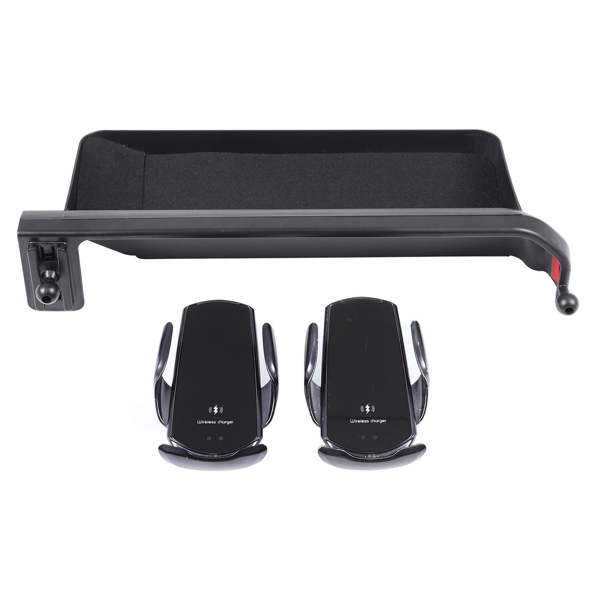 Wireless Charging Phone Holder Storage Box Tray For Toyota Prado LC250 2024+ 2