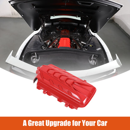 Red ABS Engine hood Compartment panel Trim Cover For Corvette C8 2020-2026 3