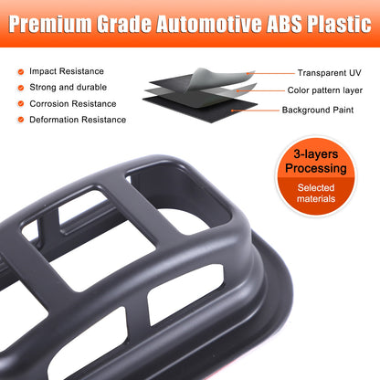 Matte Black ABS Roof Light Cover For Hummer H2 2003-2009 7