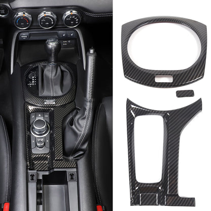 ABS Carbon Fiber Center Console Panel Cover Trim Kit for Mazda Miata MX5 MX-5 23 1