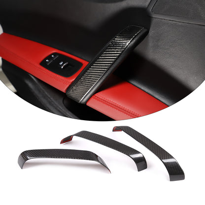 For Maserati Ghibli /Quattroporte 14-24 Real Carbon Fiber Door Handle Panel Trim 2