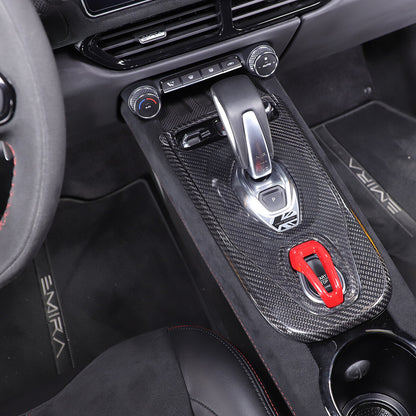 Real Carbon Fiber Center Gear Panel Trim Cover Kit For Lotus EMIRA AT 2021-25 3