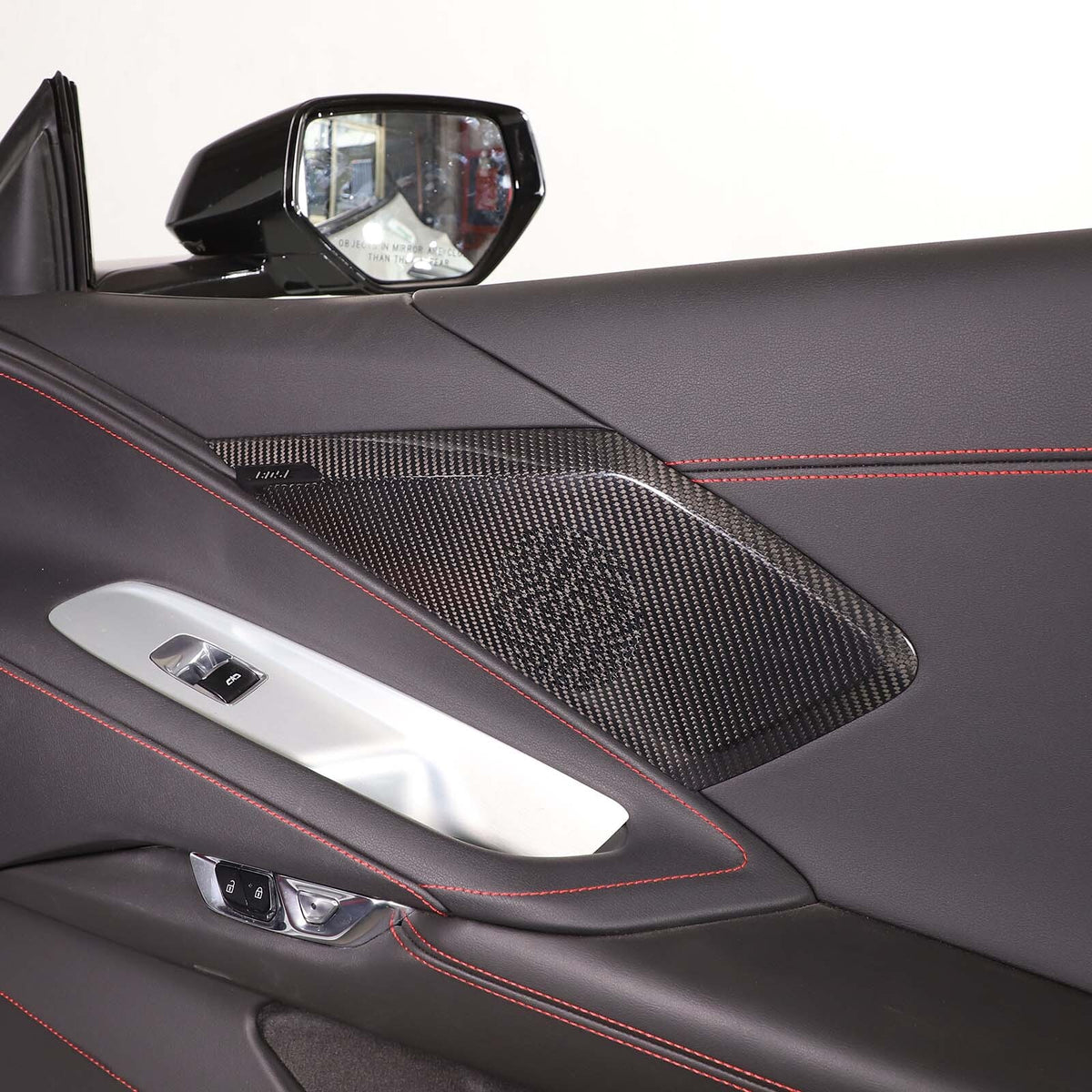 Real Carbon Fiber Side Door Speaker Cover Horn For C8 Corvette 1LT 2020-26 9