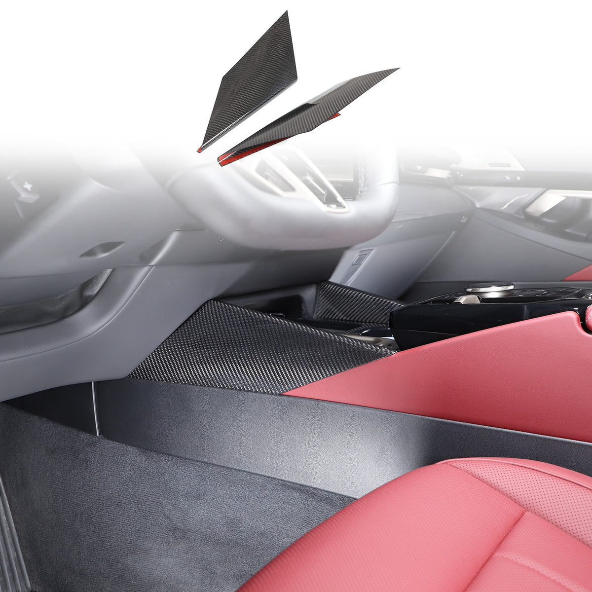 Real Carbon Fiber Center Console Gear Side Trim For BMW 5 Series G60 i5 2024+ 1