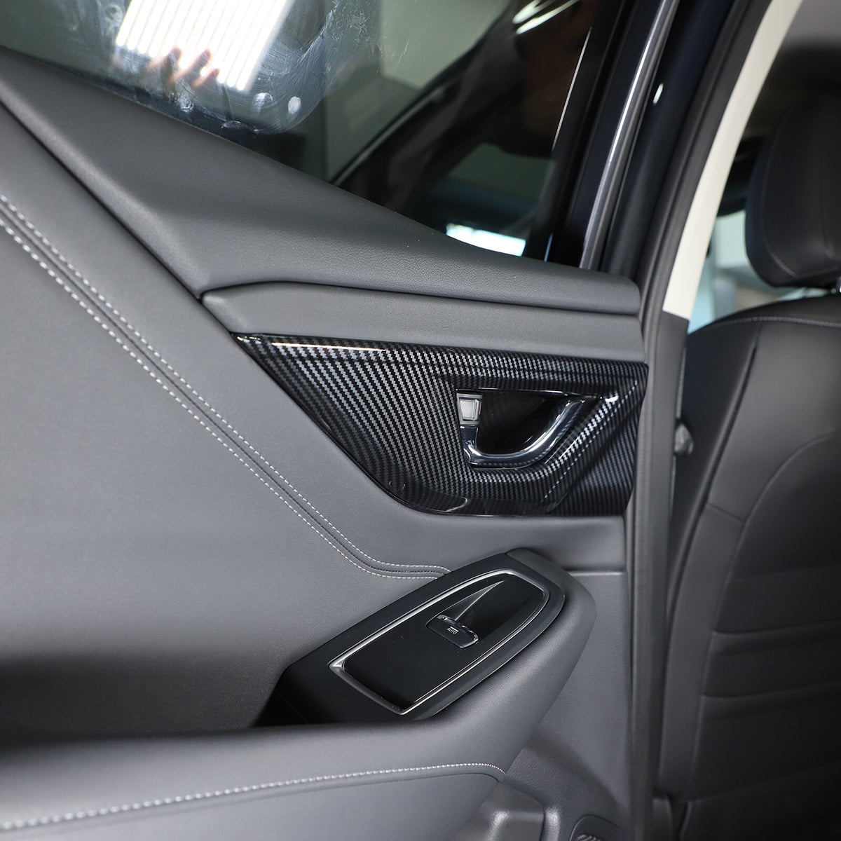For Subaru Outback BT 2021-23 Carbon Fiber Inner Door Handle Cover Trim Frame US 11