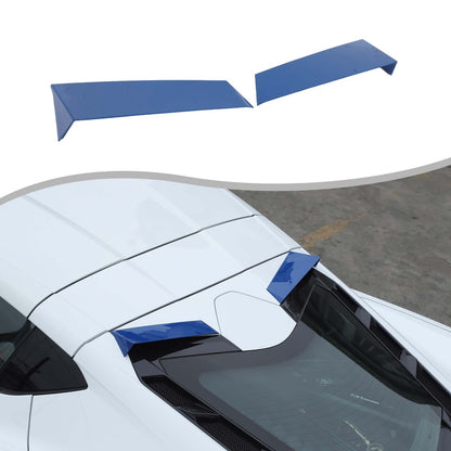 Blue Rear Windshield Spoiler Anti-wind Buffeting Deflector for Corvette C8 Coupe 10
