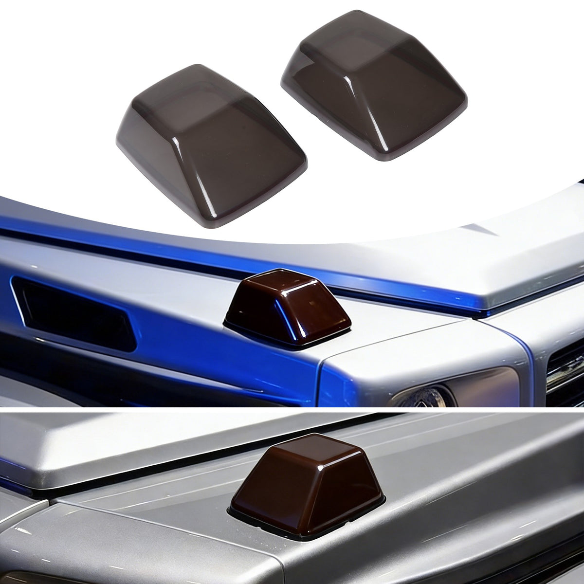 Smoked Front Hood Corner Turn Signal Light Cover For Benz G Class W463 04-18 US 16