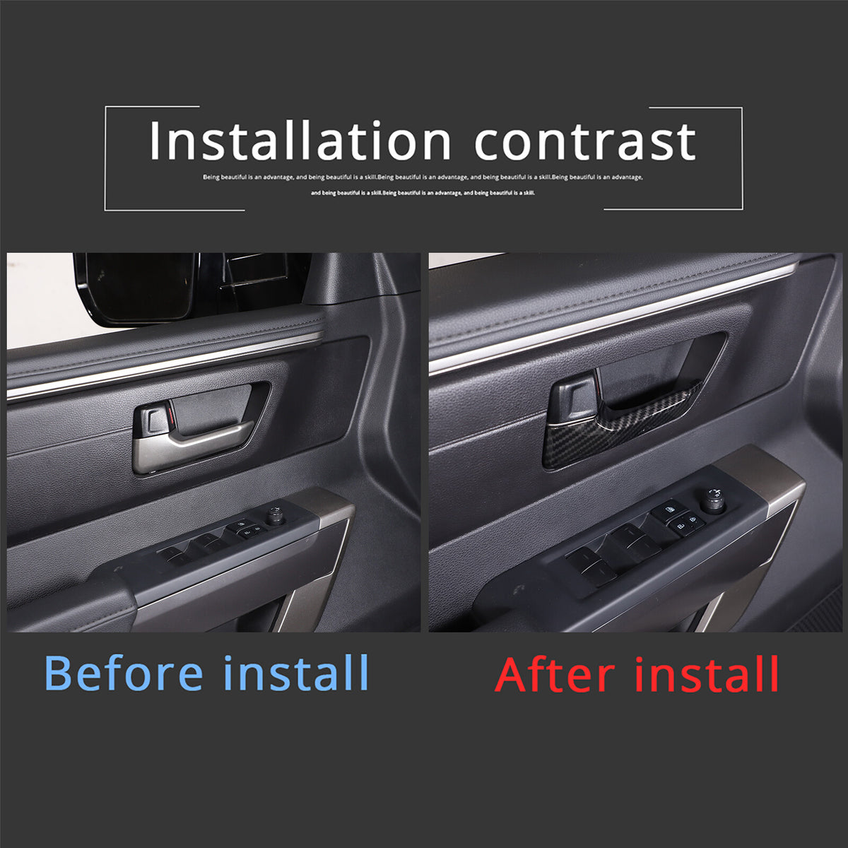 ABS Carbon Fiber Interior Set Cover Trim Kit For Toyota Tundra Sequoia SR 22+ - Styles 1-5 126