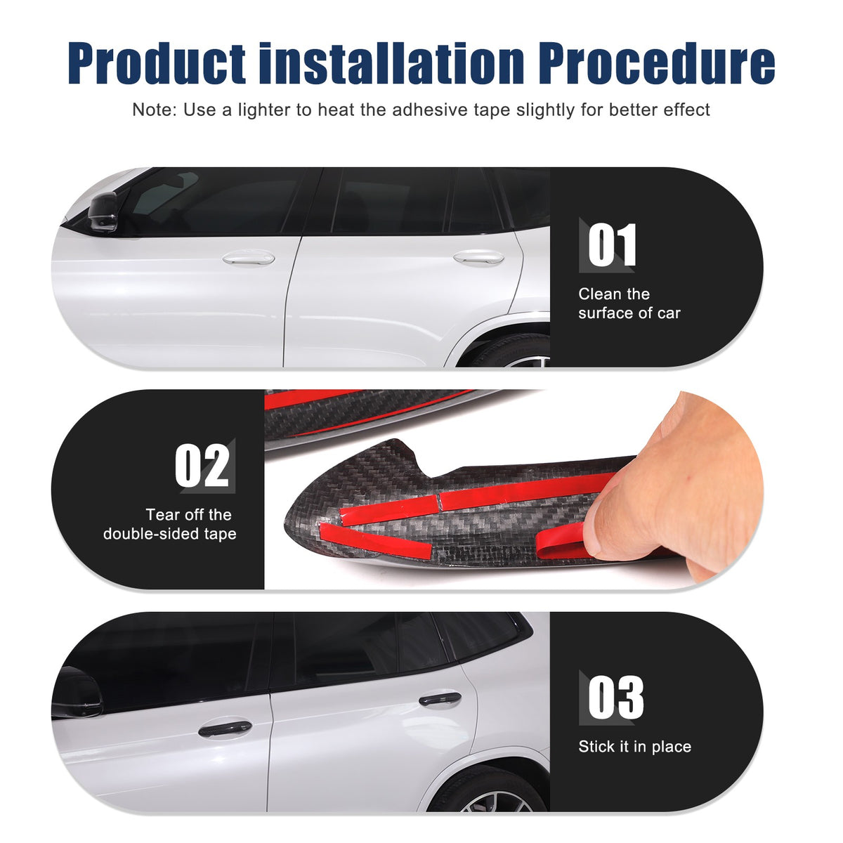 Real Carbon Fiber Exterior Outer Door Handle Cover Trim For BMW X3 G01 2018-2023 24