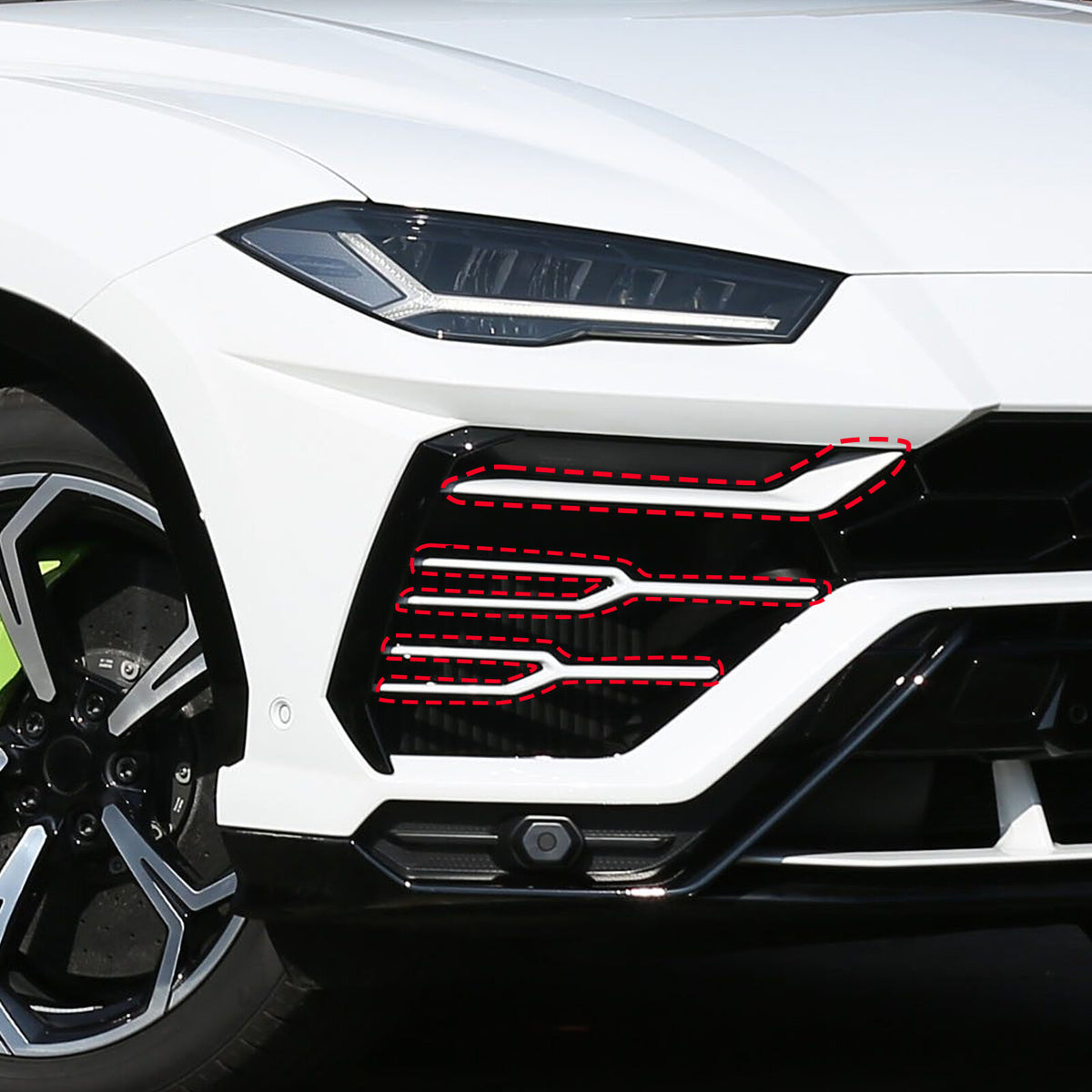 Matte Real Carbon Fiber Front Grille Bumper Trim For Lamborghini URUS 2018-2021 6