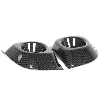 Real Carbon Fiber Front Fog Light Frame Trim For Fiat 500 312 2011-2015 6