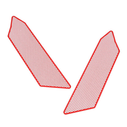 Red Stainless Steel Front Grille Insect Screen Trim For Corvette C8 2020+ 4