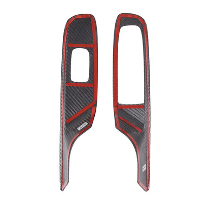 Real Carbon Fiber Window Lift Panel Cover Trim For Corvette C8 Convertible 20+ 6