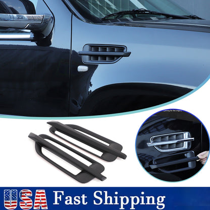 ABS Matte Black Side Air Fender Vent Trim For Cadillac Escalade 2007-2014 US 1