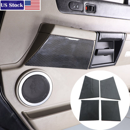 Soft Carbon Fiber Interior Door Panel Trim Stickers for Hummer H2 2003-07 US 1