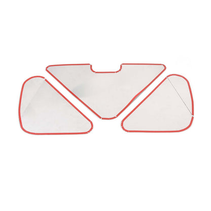 Silver Stainless steel Tail cover inner patch Trim For Corvette C6 2005-2013 12