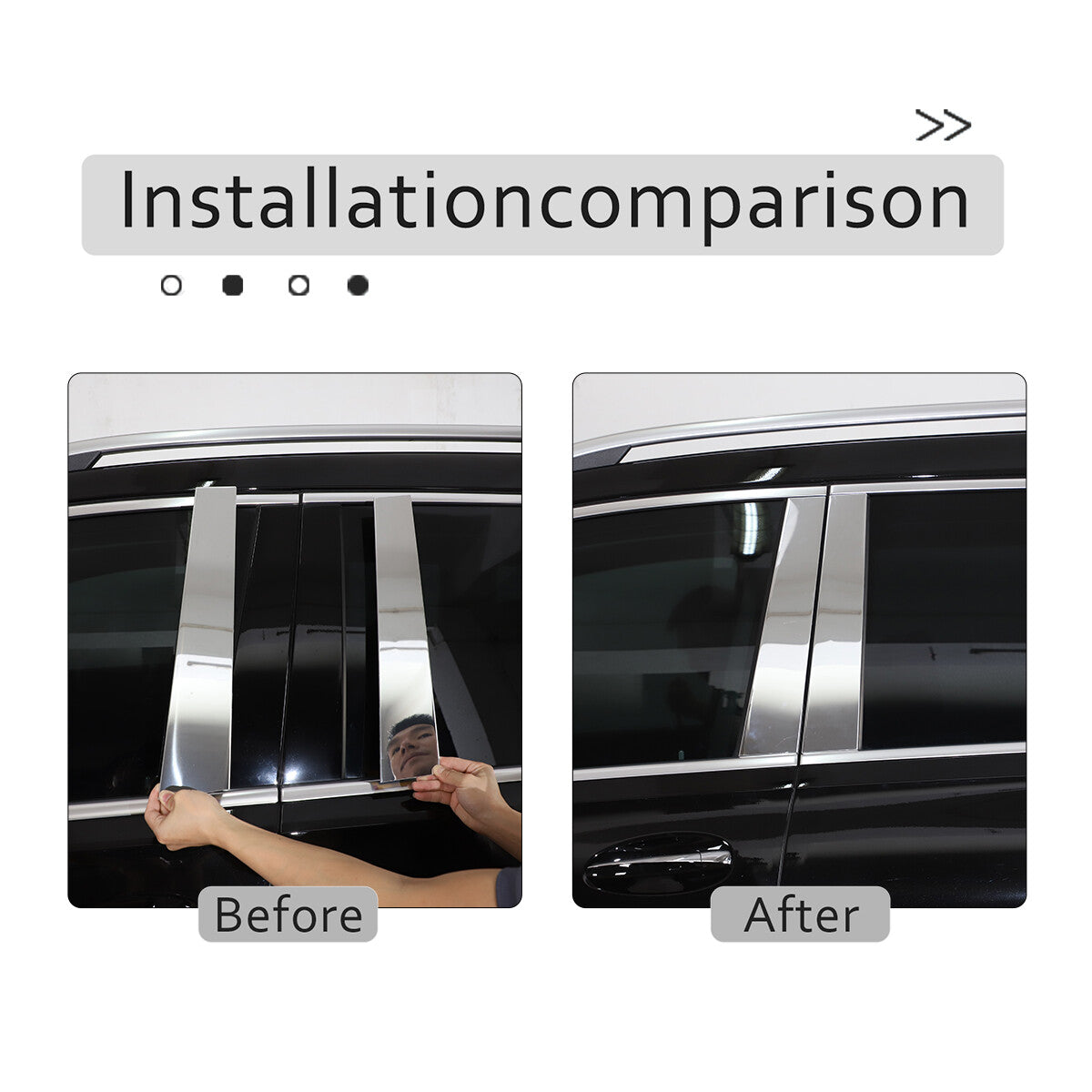 Aluminum Window Pillar Posts Cover For Mercedes Benz GLE GLS X167 2021-24 US 9