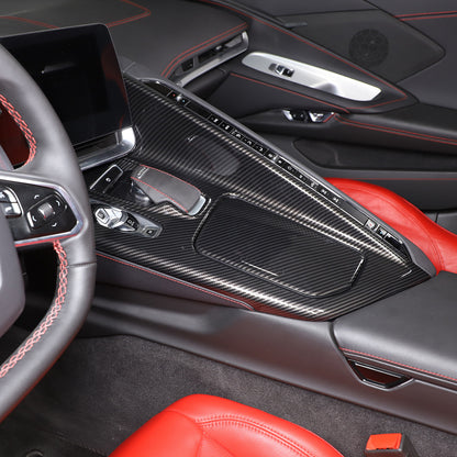 For 2020-25 Corvette C8 Interior Center Console ABS Carbon Fiber Trim Cover 8