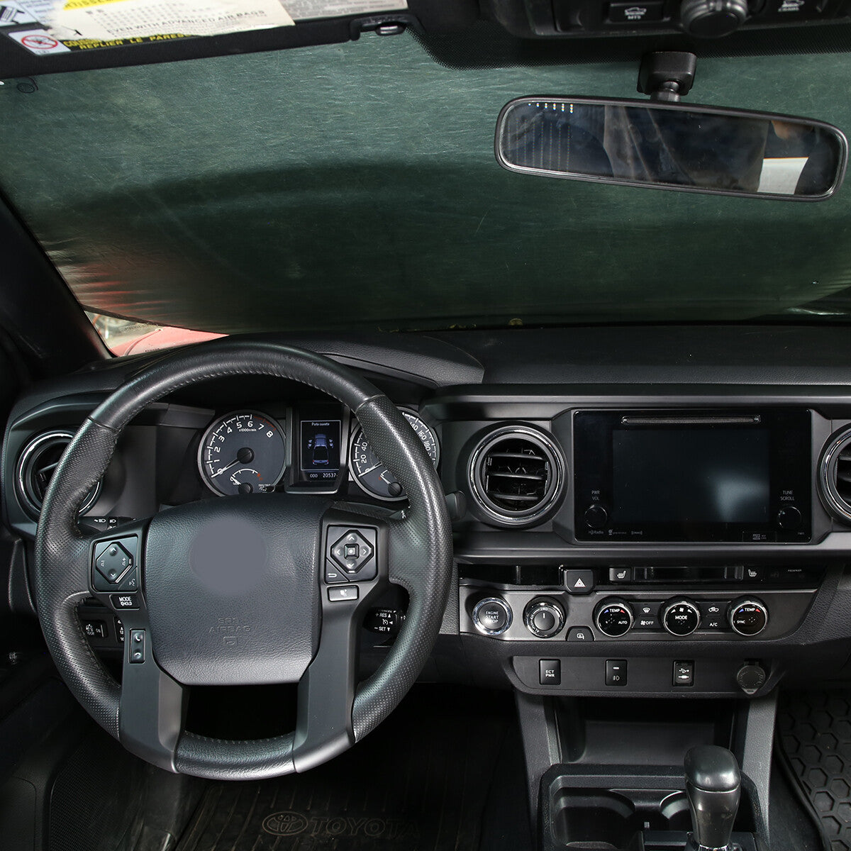 Matte Black Dashboard Decoration U Shape Trim For Toyota Tacoma 2016-2023 US 11