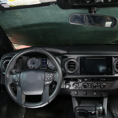 Matte Black Dashboard Decoration U Shape Trim For Toyota Tacoma 2016-2023 US 11
