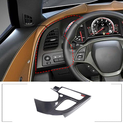 Real Carbon Fiber Side Air Vent Headlight Button Trim For Corvette C7 2014-19 US 2