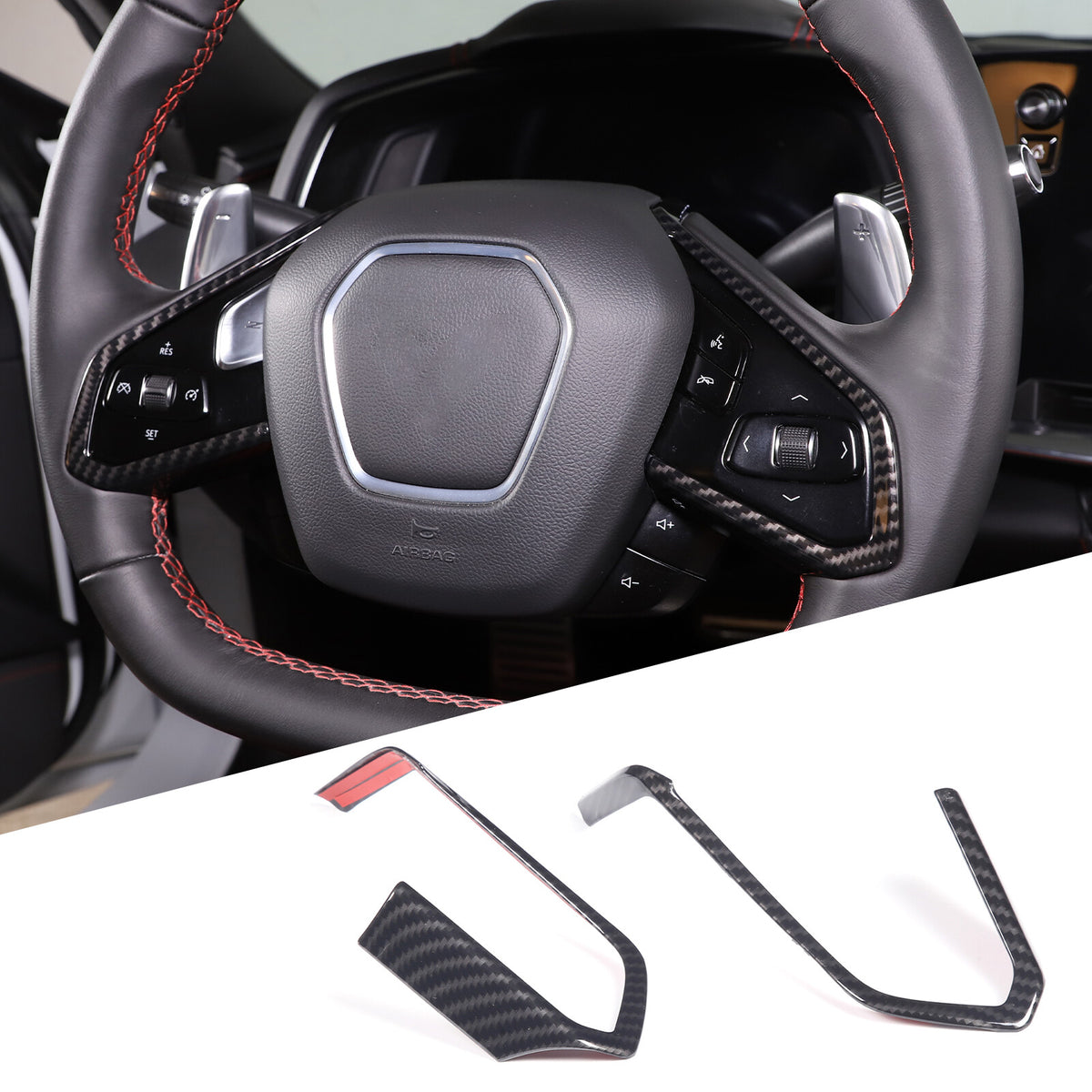 Carbon Fiber ABS Interior Full Decor Cover Trim Kit For Corvette C8 2020-2025 - Styles 6-10 8