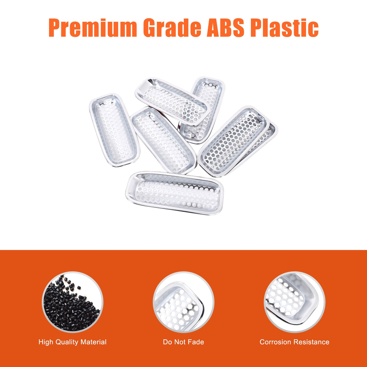 Silver Chrome Exterior Door Handle Mirror Hood Vent Trim Kit For Hummer H2 03-09 148