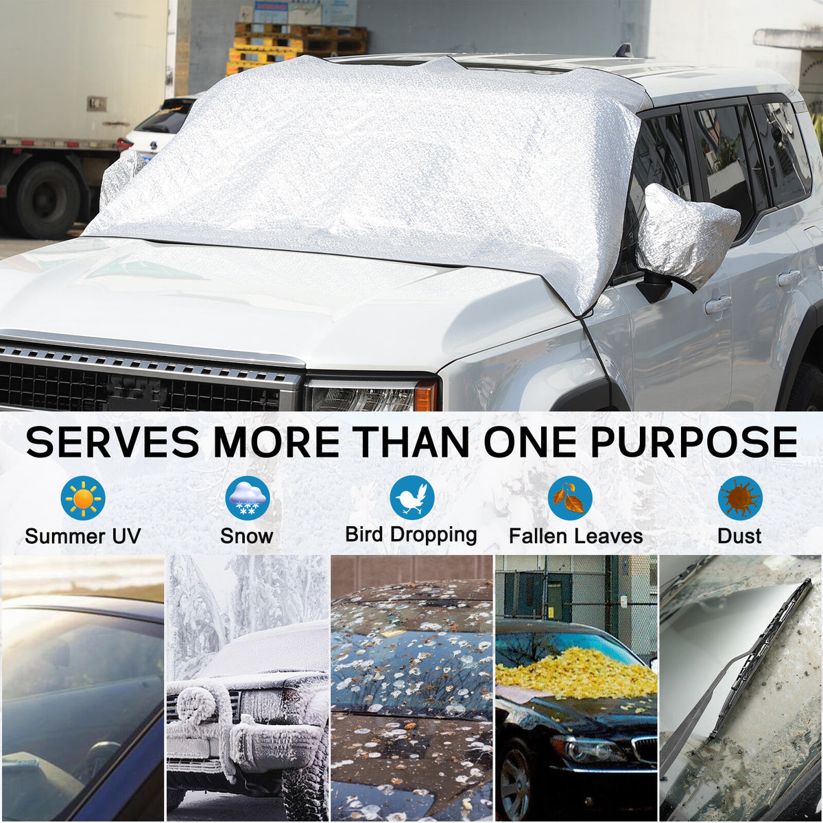 Car Windshield Snow Cover Front Guard For Toyota Land Cruiser LC250 2024 US 19
