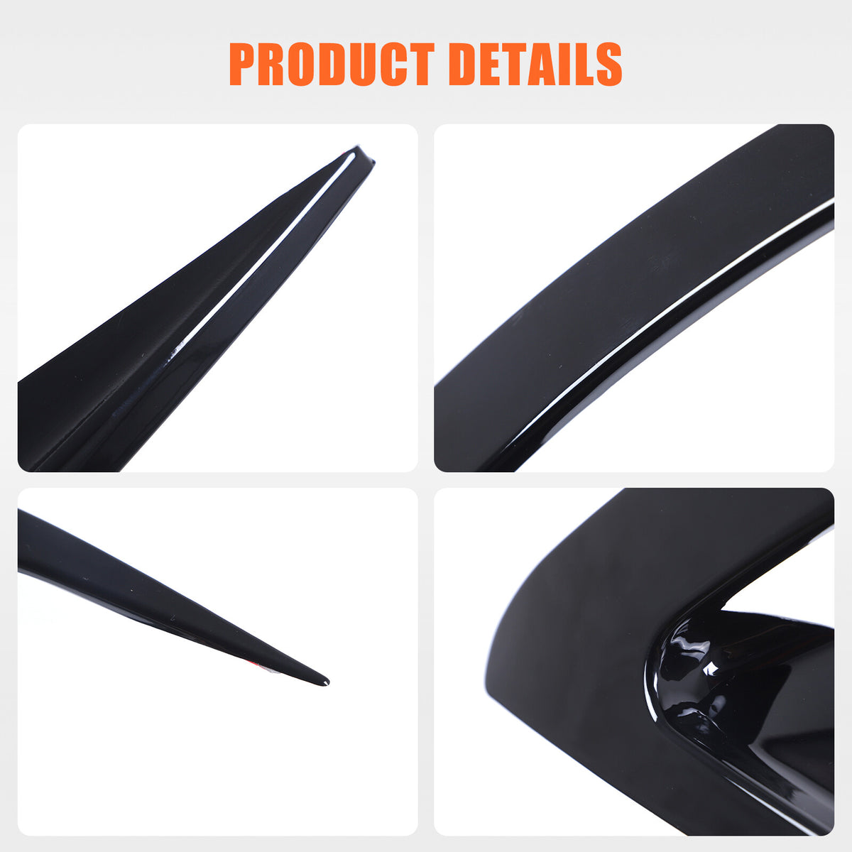 Gloss Black Front Side Vent Fin C Canards Splitter For Mazda MX-5 Miata 2016-23 18
