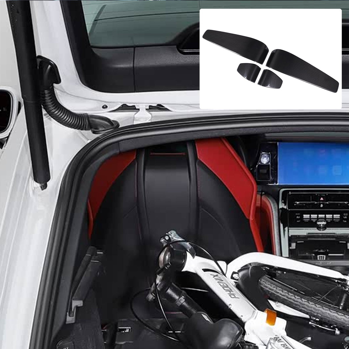 Real Carbon Fiber Seat Back Cover Trim For Porsche Panamera 972 2024+ 6