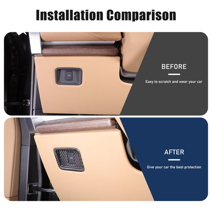 Real Carbon Fiber Inner Tailgate Switch Trim Cover For Range Rover Vogue 23+ 22