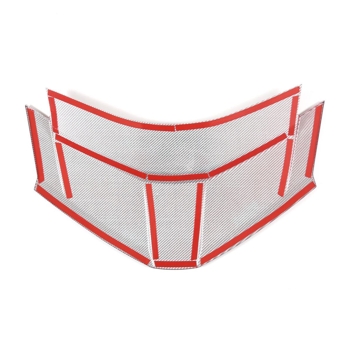 Red Real Carbon Fiber Rear Window Lower Trim For Corvette C8 Coupe 2020-26 US 8