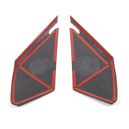 Forged Carbon Fiber Interior Door Speaker Cover For Corvette C8 Z51 Z06 1LT 20+ 16