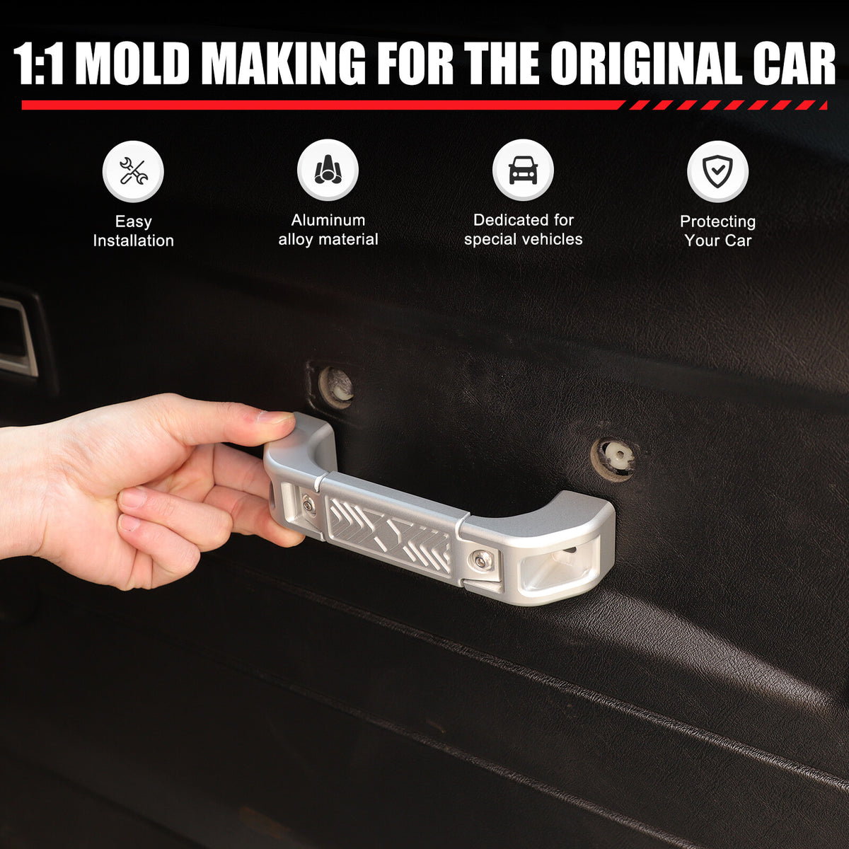 Mecha Silver Replacement Interior Door Handle Grab For LR Defender L316 2004-18 18