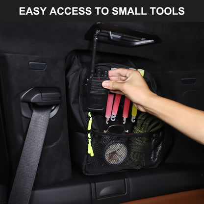 Black Rear Trunk Side Storage Bag Pockets Organizer For BMW X7 G07 2019-23 11