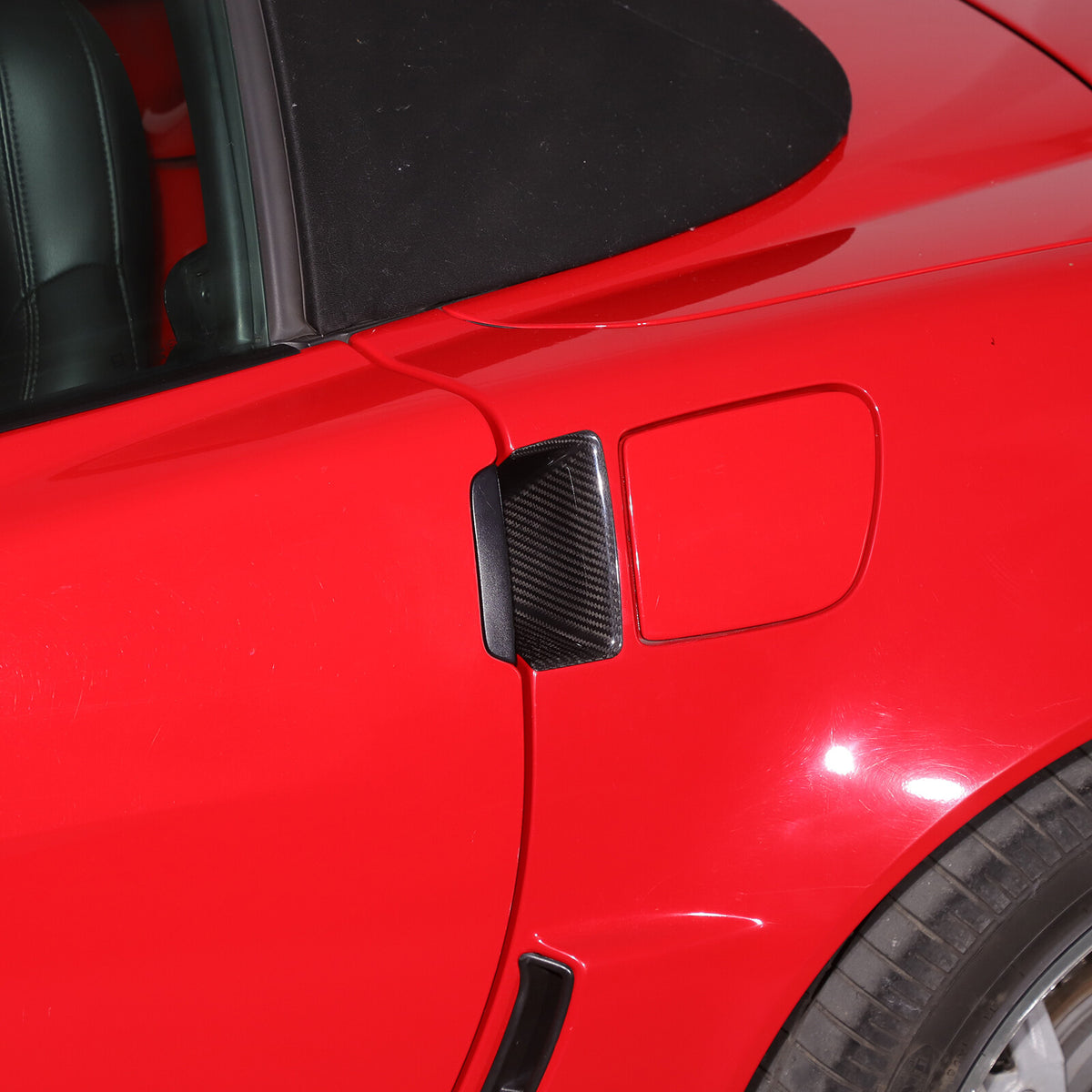 Real Carbon Fiber Exterior Door Handle Bowl Trim Cover for Corvette C6 2005-13 10