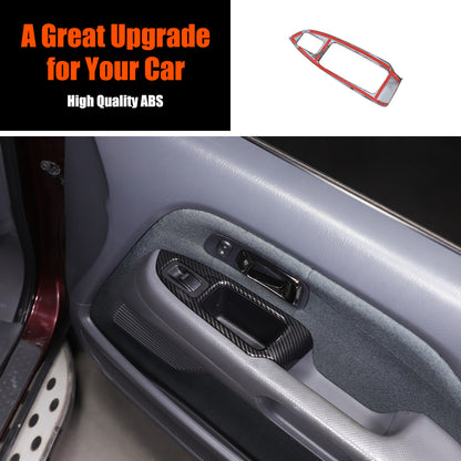 ABS Carbon Fiber Window Lift Switch Button Trim Frame For Honda Pilot 2003-2008 23