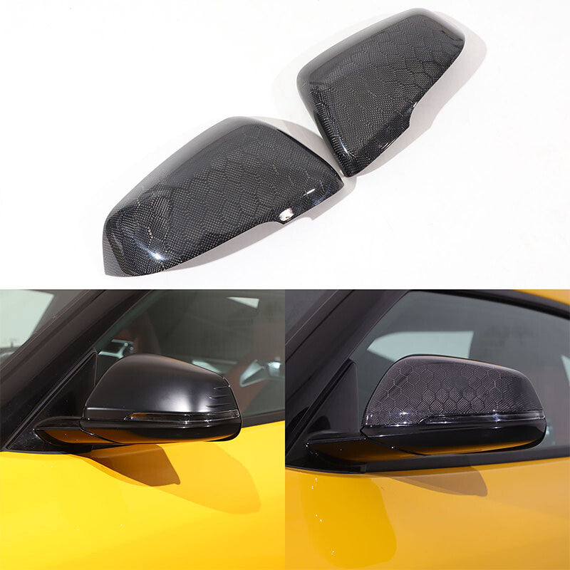 Honeycomb Carbon Fiber Side Mirror Cover Trim Fit For Toyota Supra A90 2019-24 22