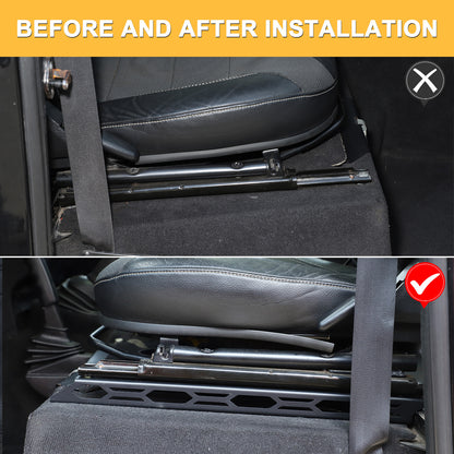 Black Steel Front Seat Adjustment Bracket Trim For LR Defender L316 2004-2018 24