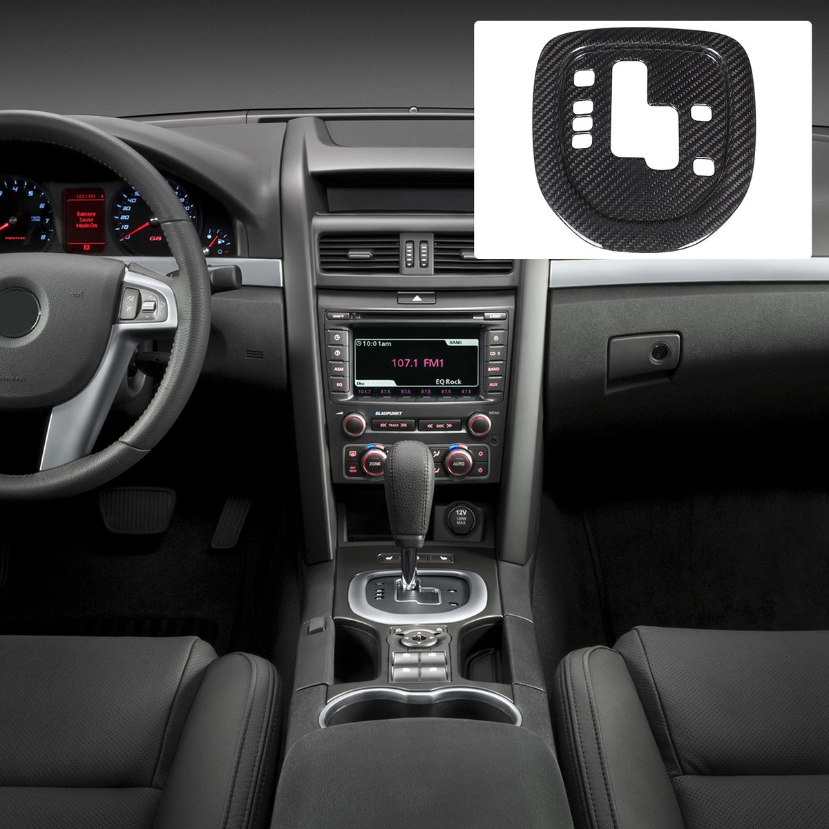 Real Carbon Fiber Gear Shift Panel Trim For Pontiac G8 AT 2008-2009 1