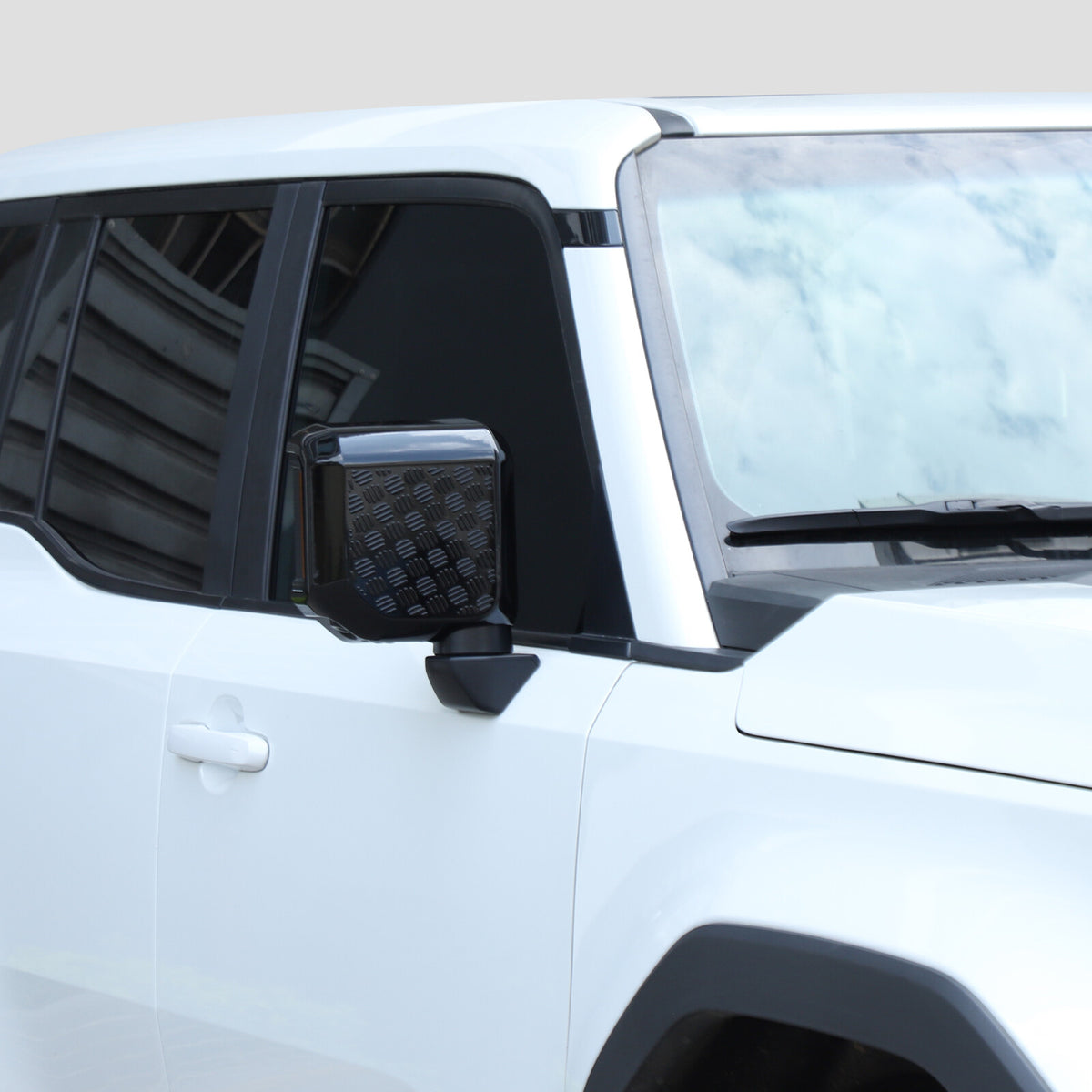 Glossy Black Rearview Mirror Trim For Toyota Land Cruiser Prado LC250 24+ US 11