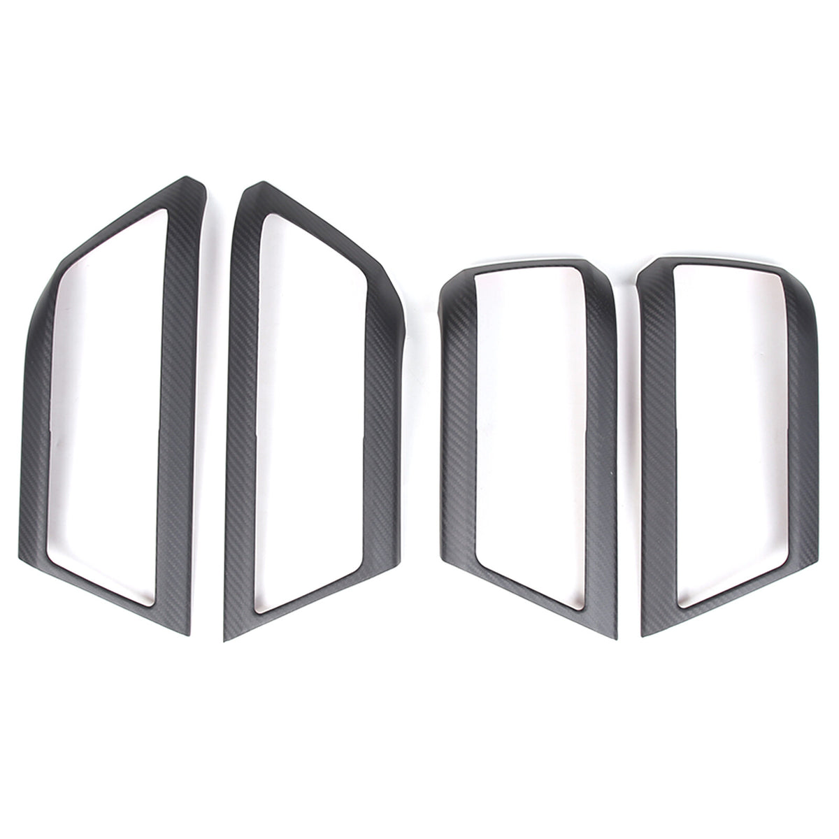 Matte Real Carbon Fiber Interior Door Handle Cover Trim For LR Defender 110 20+ 2