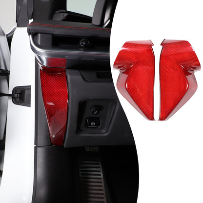 Red Real Carbon Fiber Dashboard Side Trim ForCorvette C8 Stingray Z06 Z51 2020+ 16