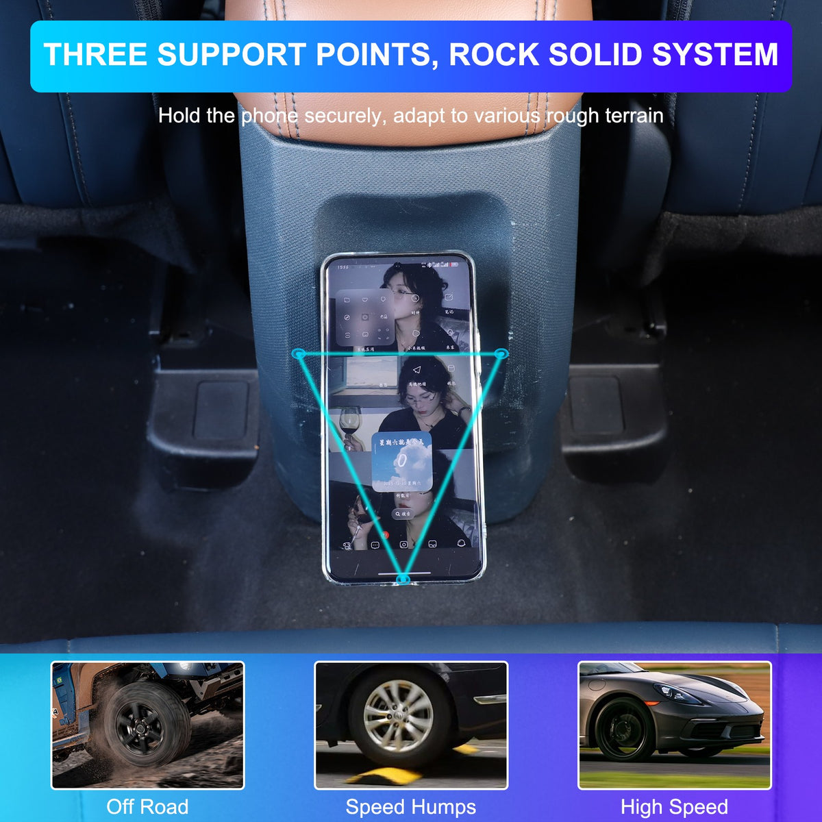 Magnetic Rear Seat Extendable Phone Mount Bracket For Ford Maverick 2022+ US 18
