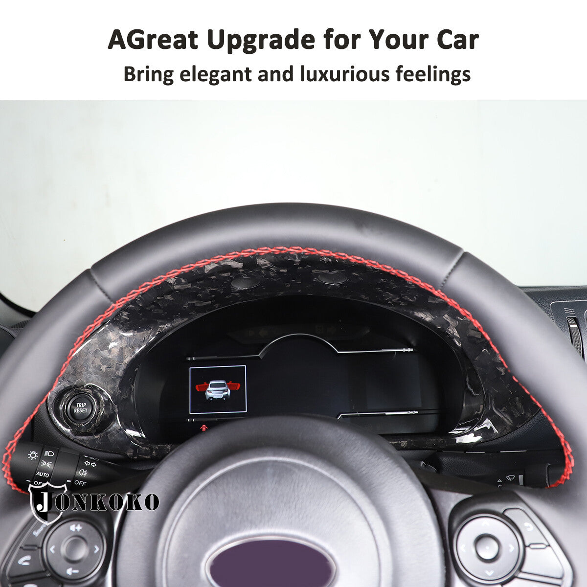 Forged Carbon Car Dashboard Box Cover Bezel Trim For Toyota 86 Subaru BRZ 22-23 5